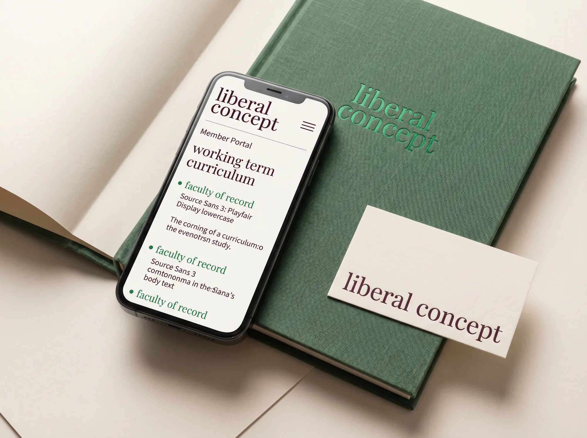 Liberal Concept Member Portal (Adult Liberal Arts) — A member-side reading portal — working term curriculum, named-faculty office hours, working seminar calendar, and the long-arc archive of every working term under the working member.