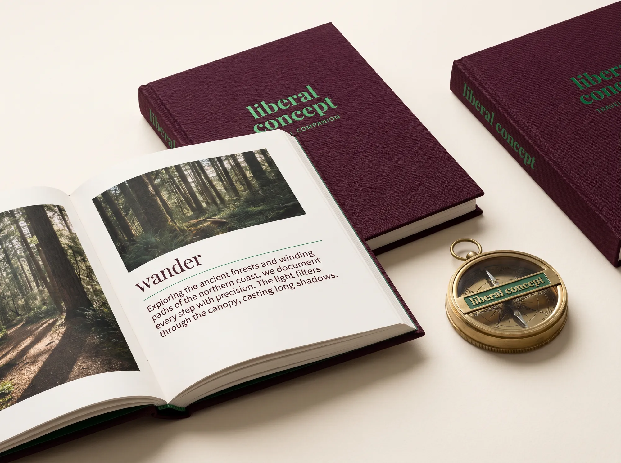 Liberal Concept Travel Companion (Cultural Learning Travel) — A perfect-bound printed travel companion delivered with each working itinerary — site-of-record essays, named-guide-of-record photography, and a working reading-list section under the working expedition.