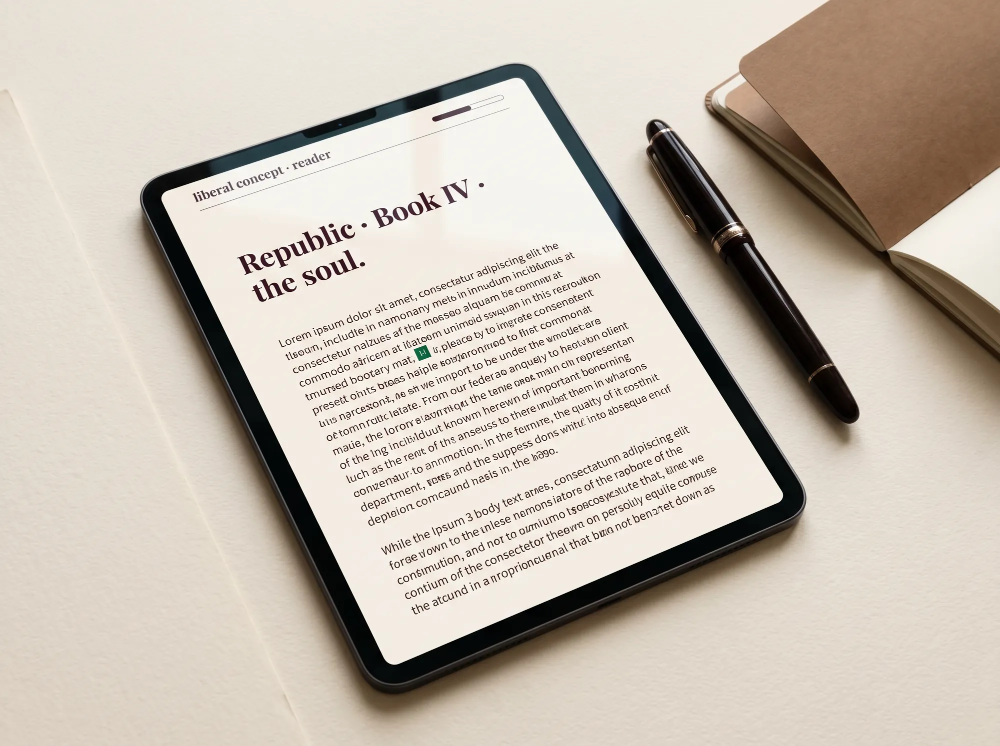 Liberal Concept Reader (Reading Application) — A long-form web reader for course materials and primary texts — typeset, footnoted, citation-aware. Functions as the platform's central surface.