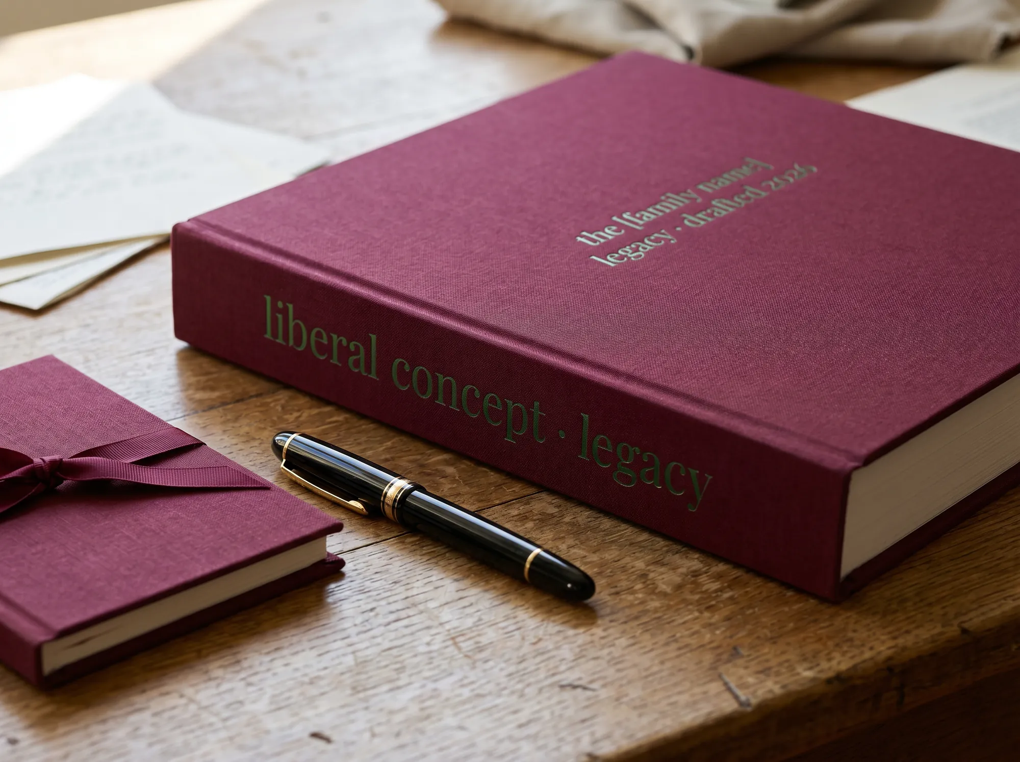 Liberal Concept Legacy Engagement (Legacy & Estate Letter Practice) — A six-to-twelve-month drafting engagement producing a legacy letter and giving statement. Includes a tailored reading set and quarterly working sessions.