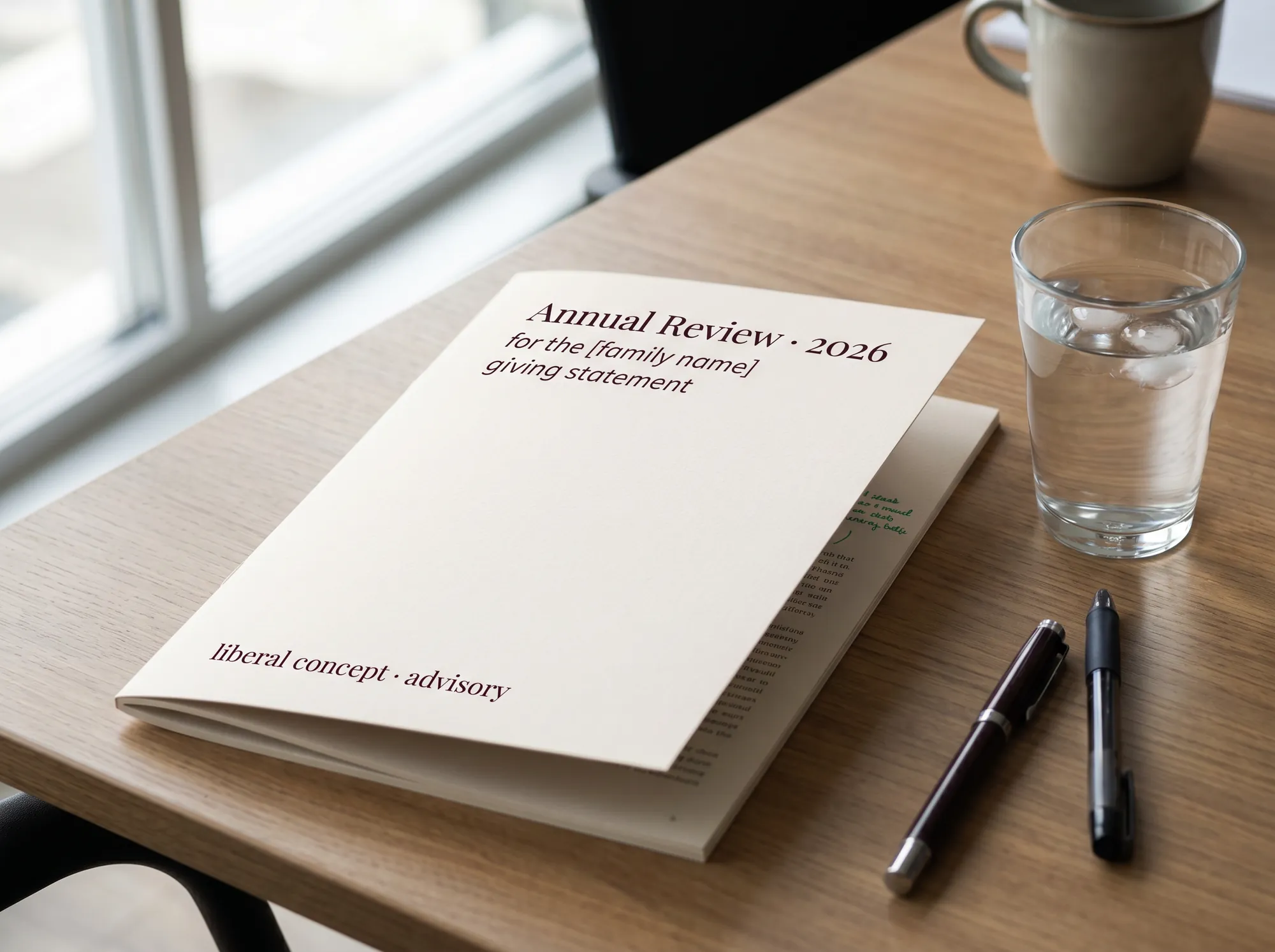 Liberal Concept Annual Review (Legacy & Estate Letter Practice) — A standing annual review of an existing legacy letter and giving statement — a half-day session with a faculty lead and senior practitioner, with revisions.